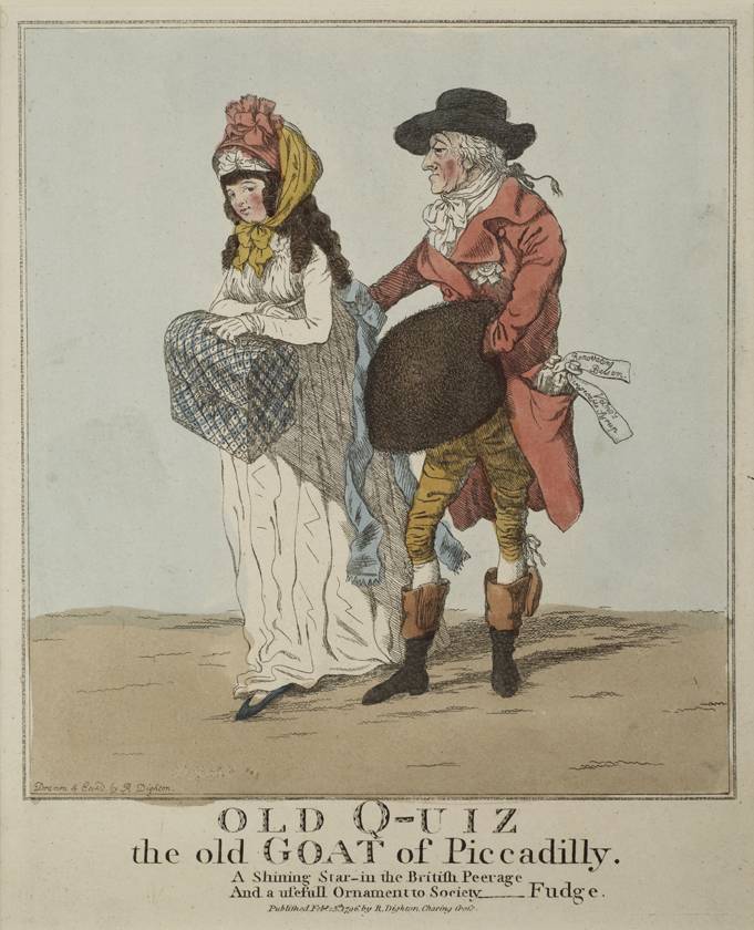 Robert Dighton the Elder, Old Q-uiz the old Goat of Piccadilly, 1796. The Wallace Collection (2006.27).