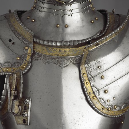 A detail of a field armour