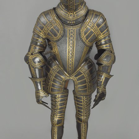 Sixteenth-century armour with gold detailing