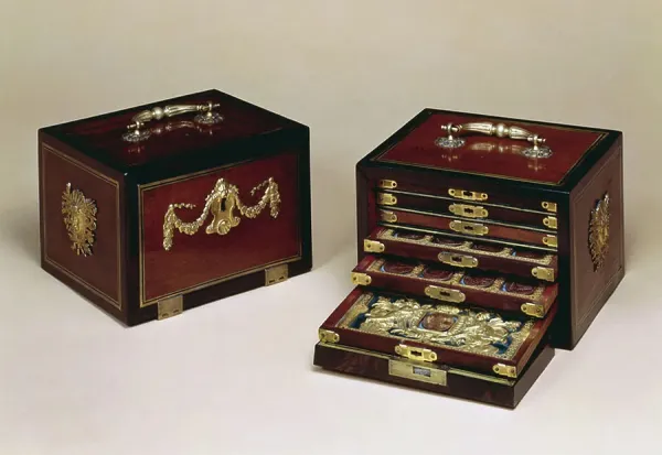 Pair of medal cabinets, André-Charles Boulle, about 1715. © Musée de la Monnaie, Paris.