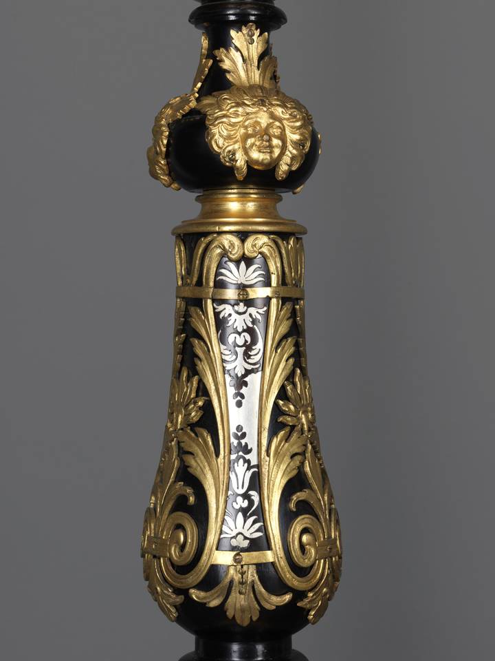 Detail, Attributed to André-Charles Boulle, Candlestand, about 1700-10 (F418).