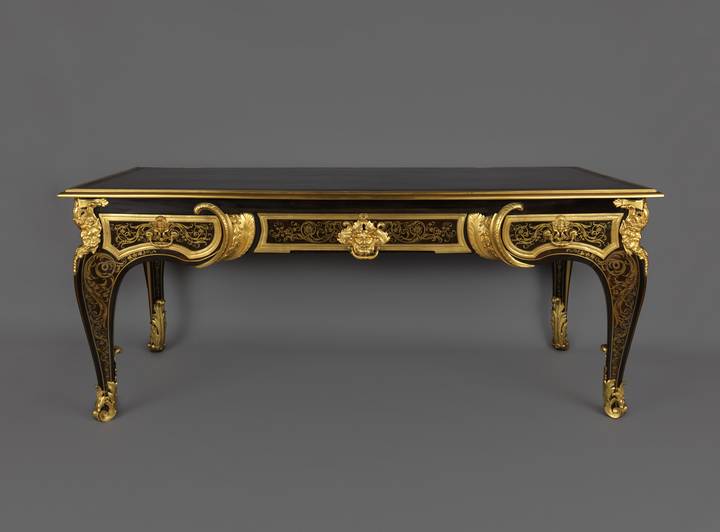 Detail, Attributed to André-Charles Boulle, Writing Table, about 1710 (F427).