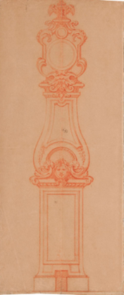 Attributed to André-Charles Boulle, Design for a regulator, late 17th–early 18th century. Musée des Arts décoratifs (723.D.2). © Les Arts Décoratifs.