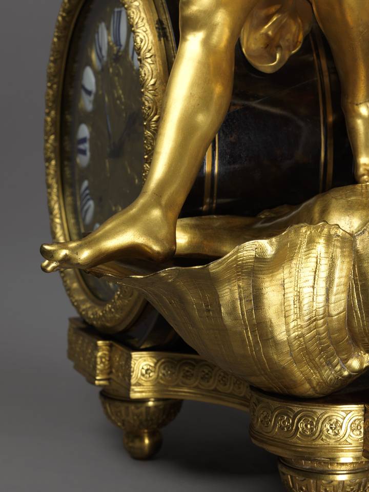 Detail, Attributed to André-Charles Boulle, Mantel Clock, about 1715 (F93).