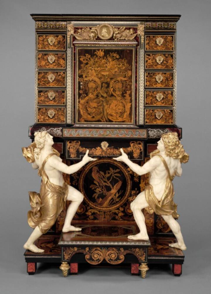 Cabinet on stand, attributed to André-Charles Boulle, about 1675–80. J. Paul Getty Museum (77.DA.1). CC0 1.0.