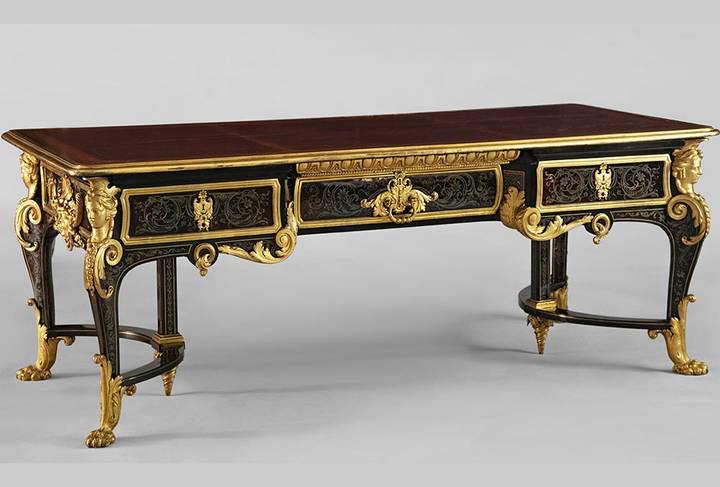 Desk, attributed to André-Charles Boulle, about 1710–15. Château de Vaux-le-Vicomte. © Château de Vaux-le-Vicomte.