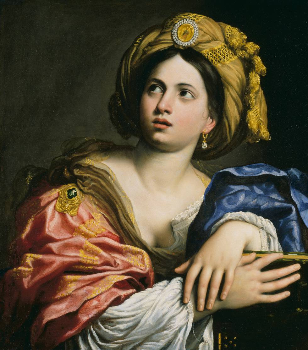 Seventeenth-century portrait of a woman wearing a gold turban
