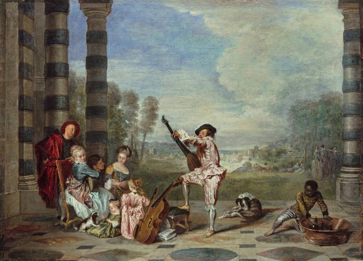 Antoine Watteau, Les Charmes de la vie (The Attractions of Life), c. 1718–19 (P410).
