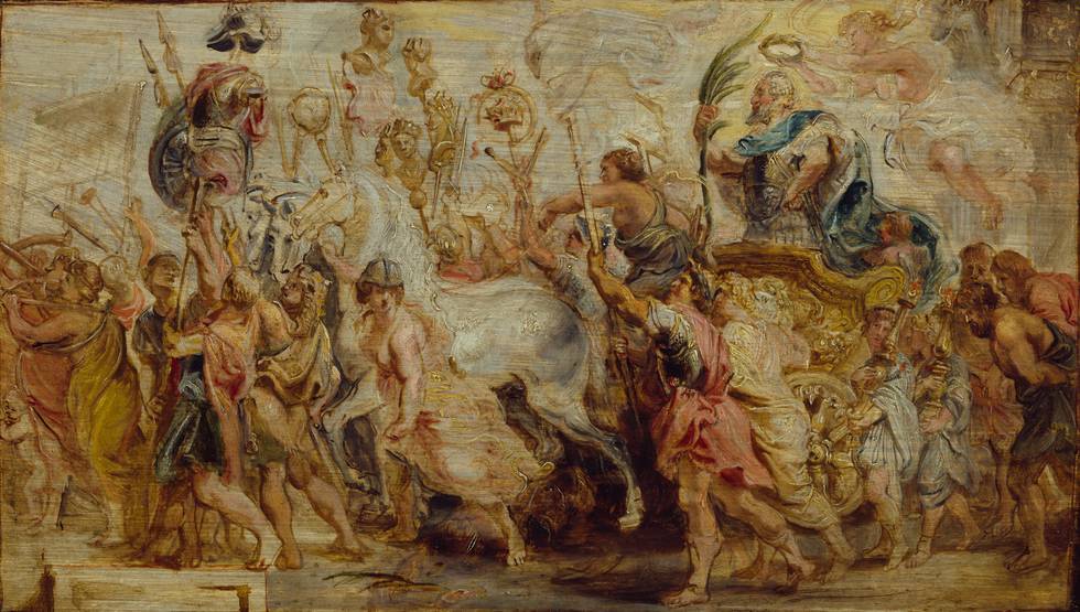 An oil sketch showing the triumph of Henri IV