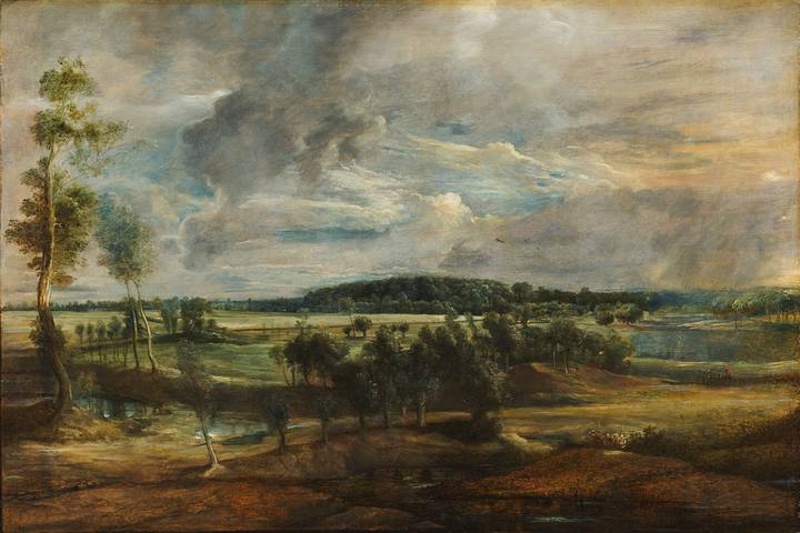 Peter Paul Rubens, A Landscape in Flanders, 1635–40. Oil on wood panel, 89.9 x 133.8 cm © The Henry Barber Trust, The Barber Institute of Fine Arts, University of Birmingham. (No.40.11).