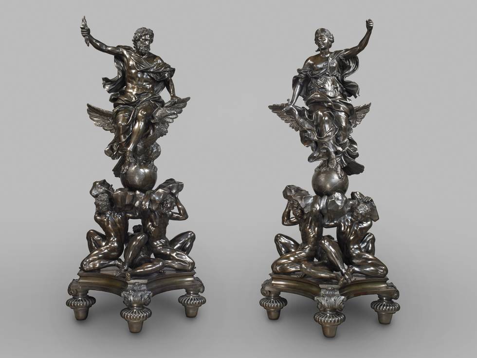 Two seventeenth-century sculptures depicting Jupiter and Juno