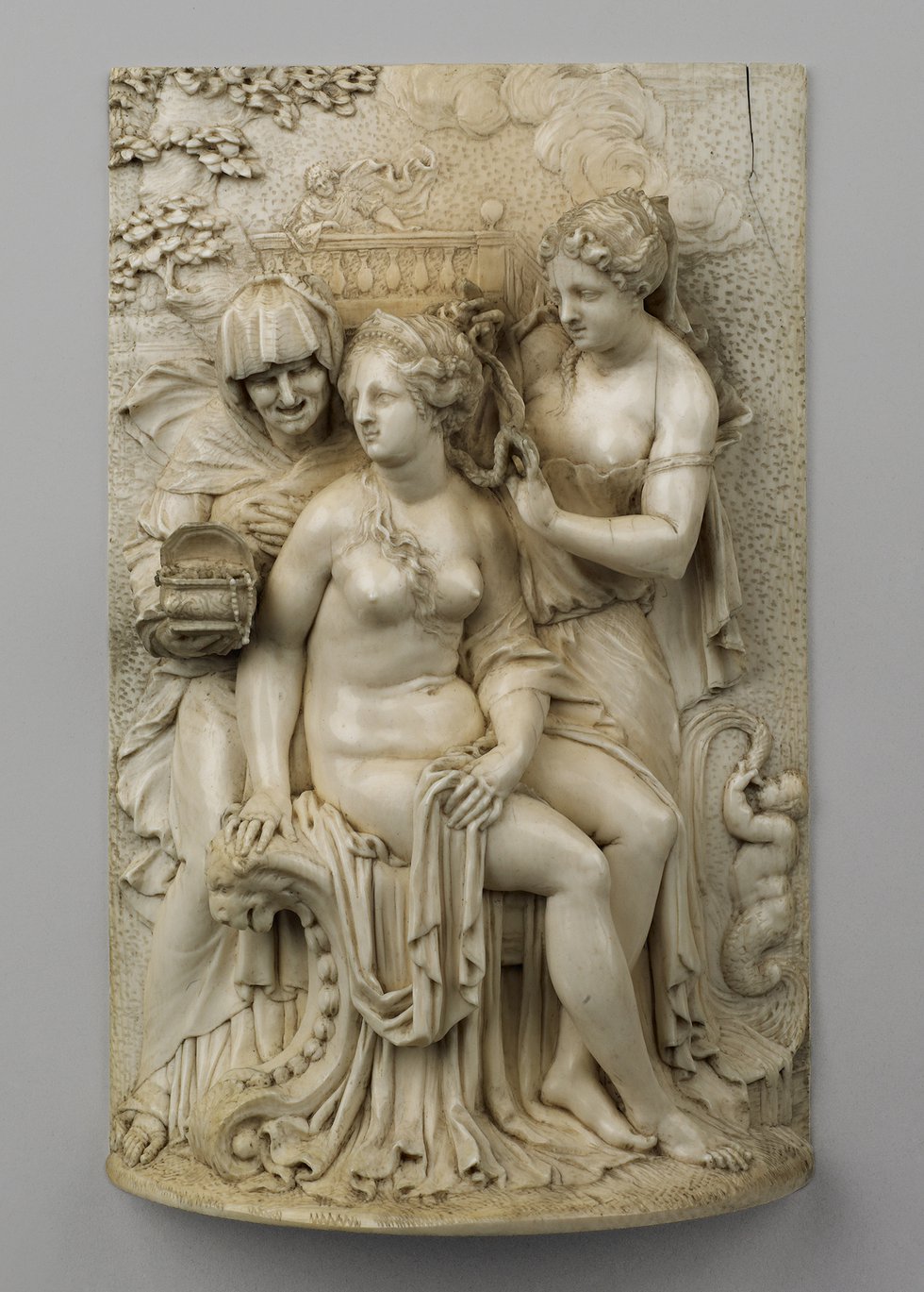 An image of a sculpture depicting the Toilet of Bathsheba