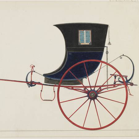 A painting of a carriage