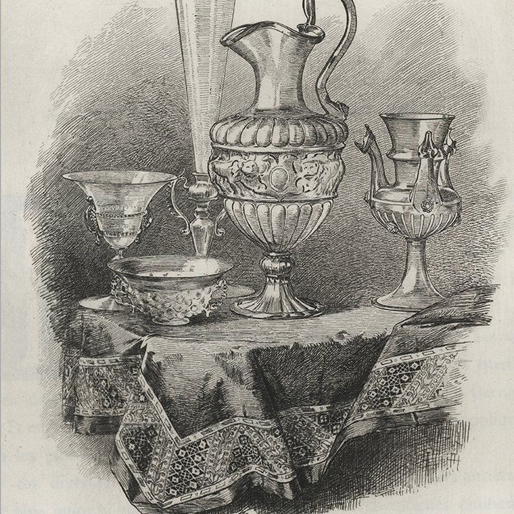 An image of multiple glass vessels