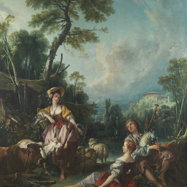 woman and group in theatre